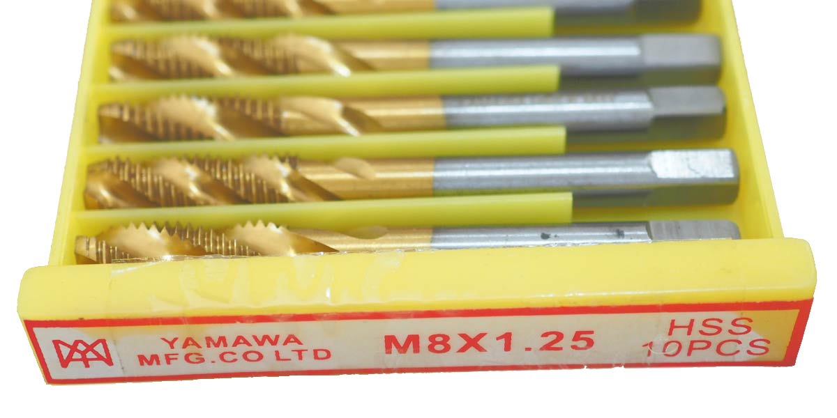 ดอกต๊าปไฮสปีด เคลือบไทเทเนียม ดอกต๊าป ต๊าปเกลียว Yamawa HSS Titanium coating spiral tapping 7