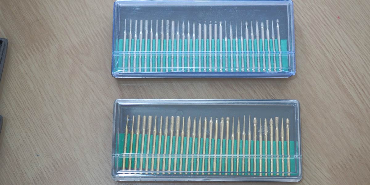 ชุดเจียเพรช ชุดเจียไทเทเนียม ชุดเจียงาน ดอกเจีย หัวเจีย ดอกกัด ดอกเจีย ชุดแกะสลัก หัวเพรชและหัวไทเทเนียม Dimond Titanium burrs dremel tools accessories5